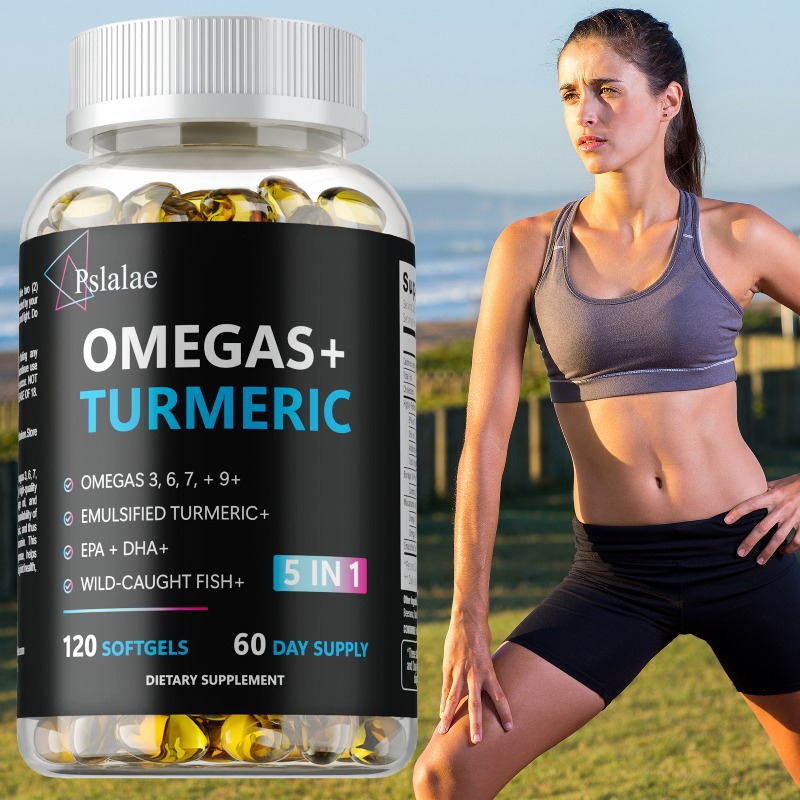Turmeric Curcumin Capsule - Cápsulas Omegas+ com Cúrcuma - Aumentam