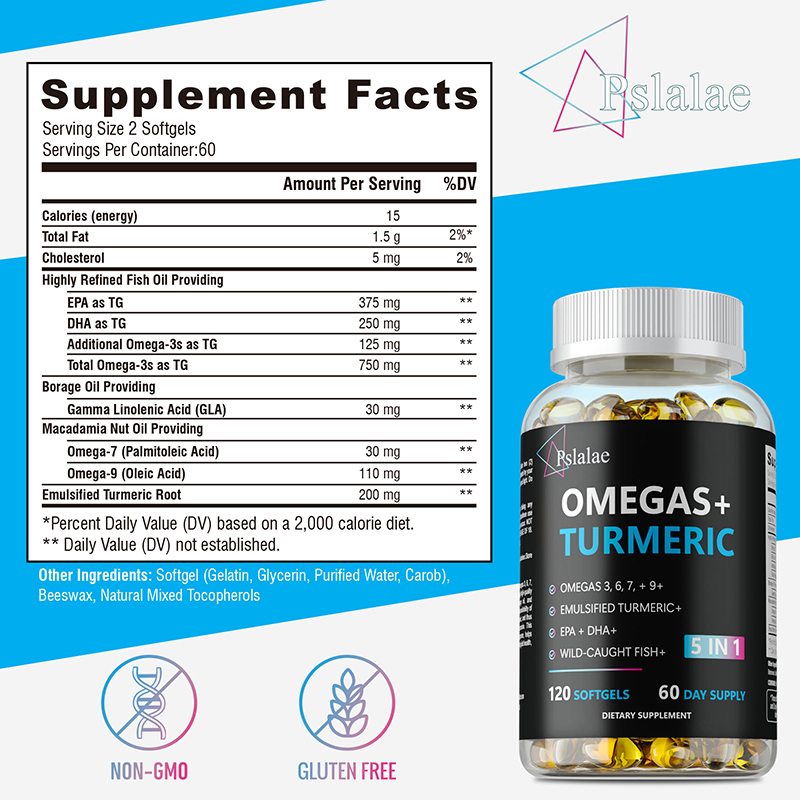 Cápsulas Omegas+ com Cúrcuma - - Turmeric Curcumin Capsule avaliação e preço