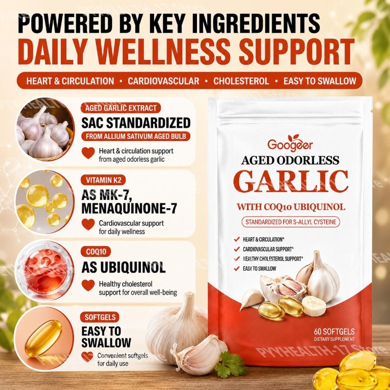Googeer Aged Odorless Garlic S - Coq10 Ubiquinol Softgel avaliação e preço