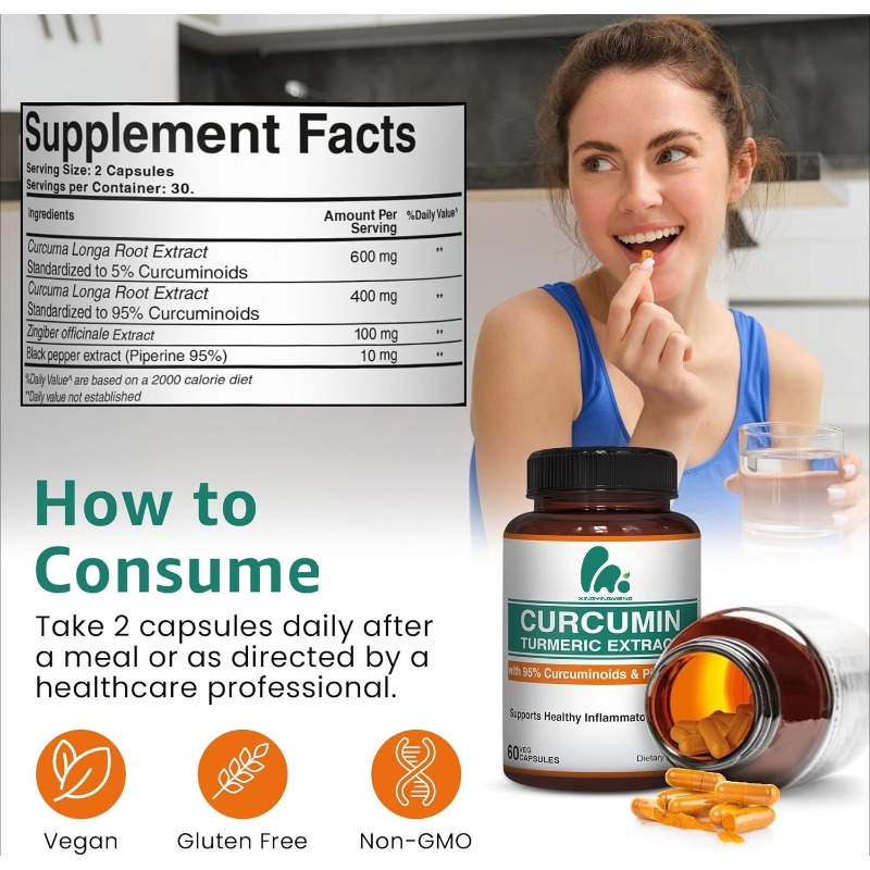 Nutrição Curcumina Suplemento  - Turmeric Curcumin Capsule avaliação e preço