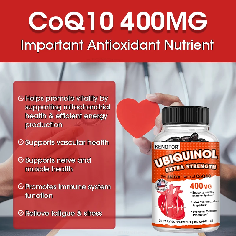 Ubiquinol CoQ10 400mg Softgels - Coq10 Ubiquinol Softgel avaliação e preço
